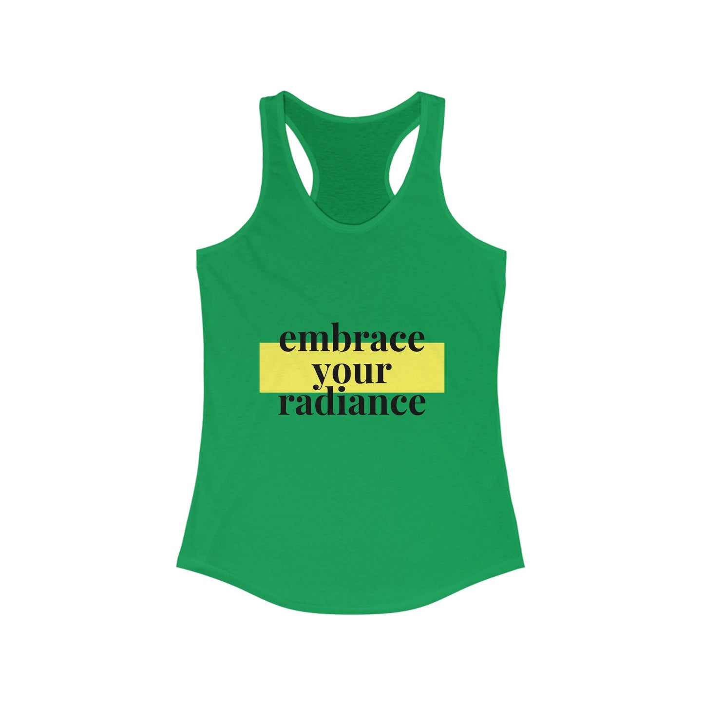 Women's Ideal Racerback Tank, Radiance Tank Top, Motivational Tank Top, Inspirational Tank, Glow up Tank, Colorful Tank Top