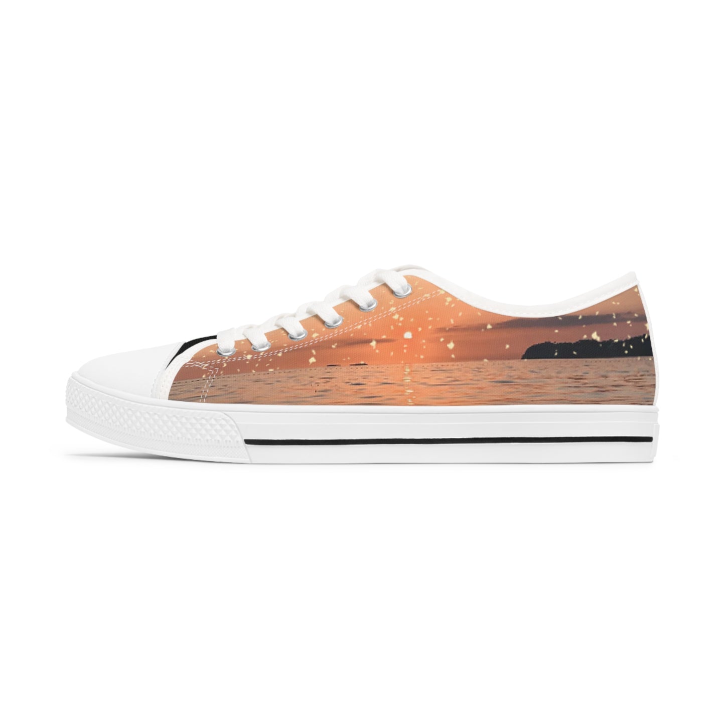 Radiant Shoreline Women's Low Top Sneakers: Walk Your Radiant Path