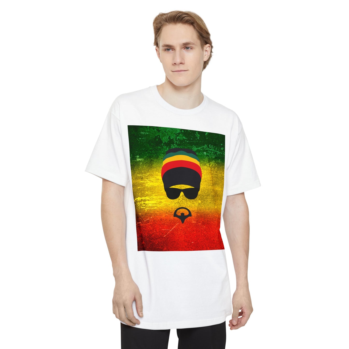 Unisex Tall Beefy-T® T-Shirt, Unique Rasta Design Tall T-Shirt