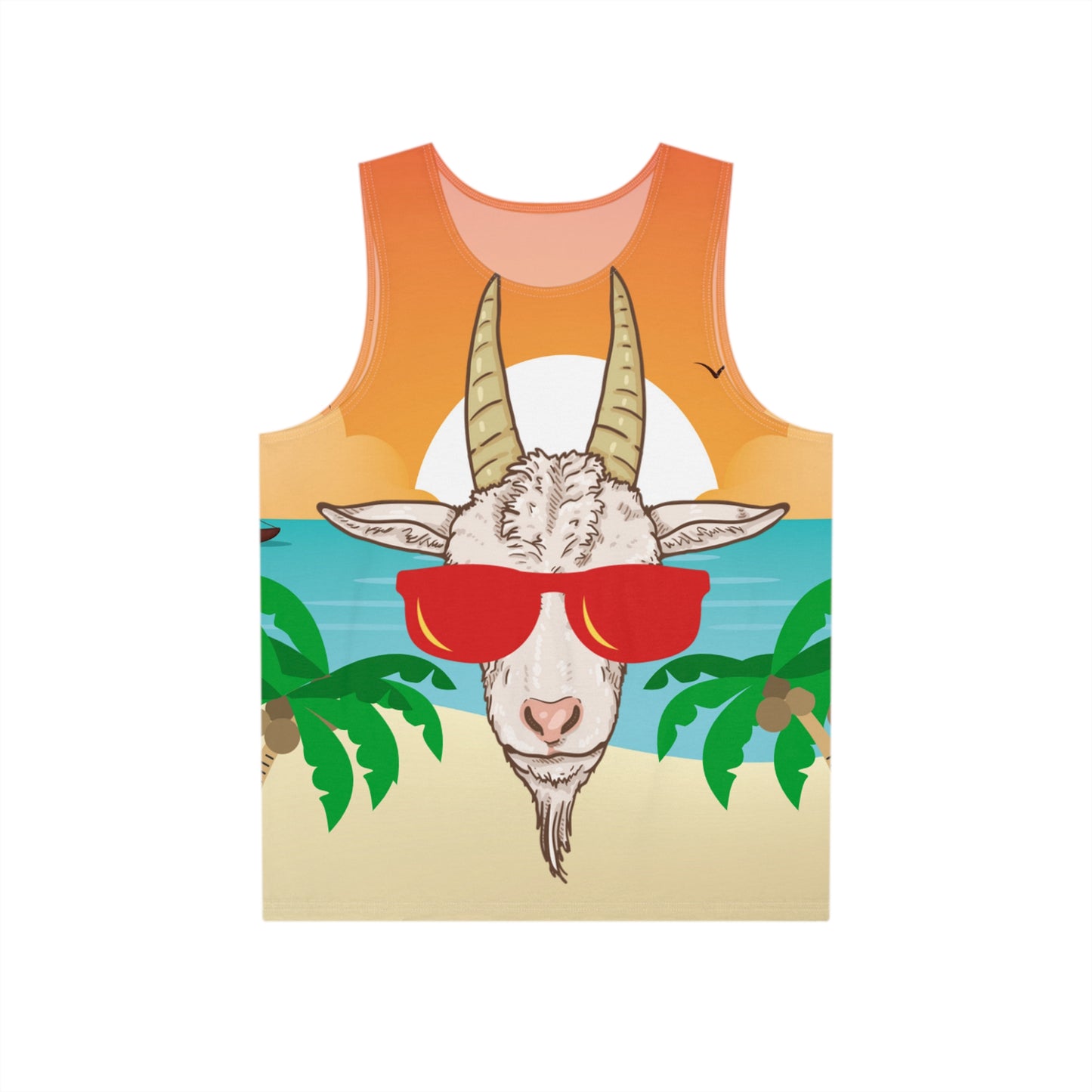 Men's Tank, Tropical Men's Tank, Goat Men's Tank, Beach Tank