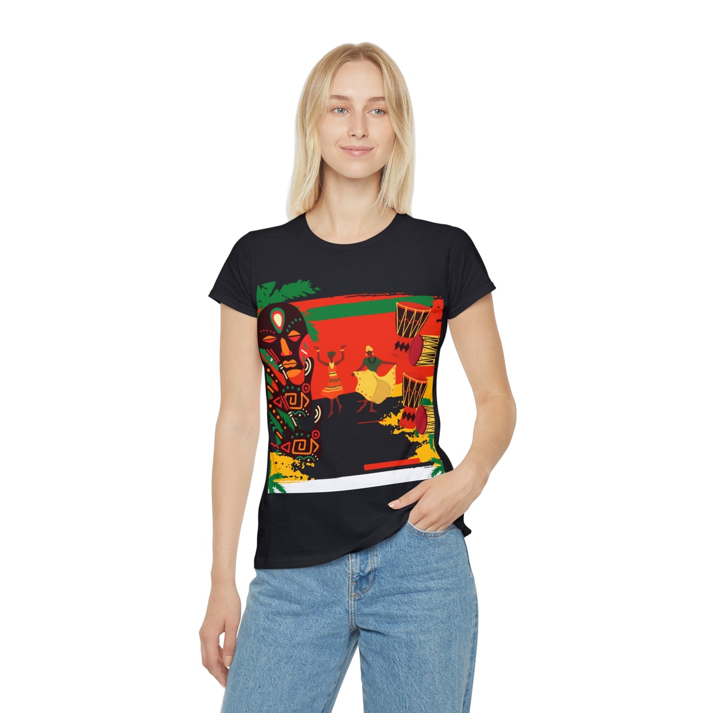 Radiant Caribbean Celebration Tee: Vibrant & Empowering
