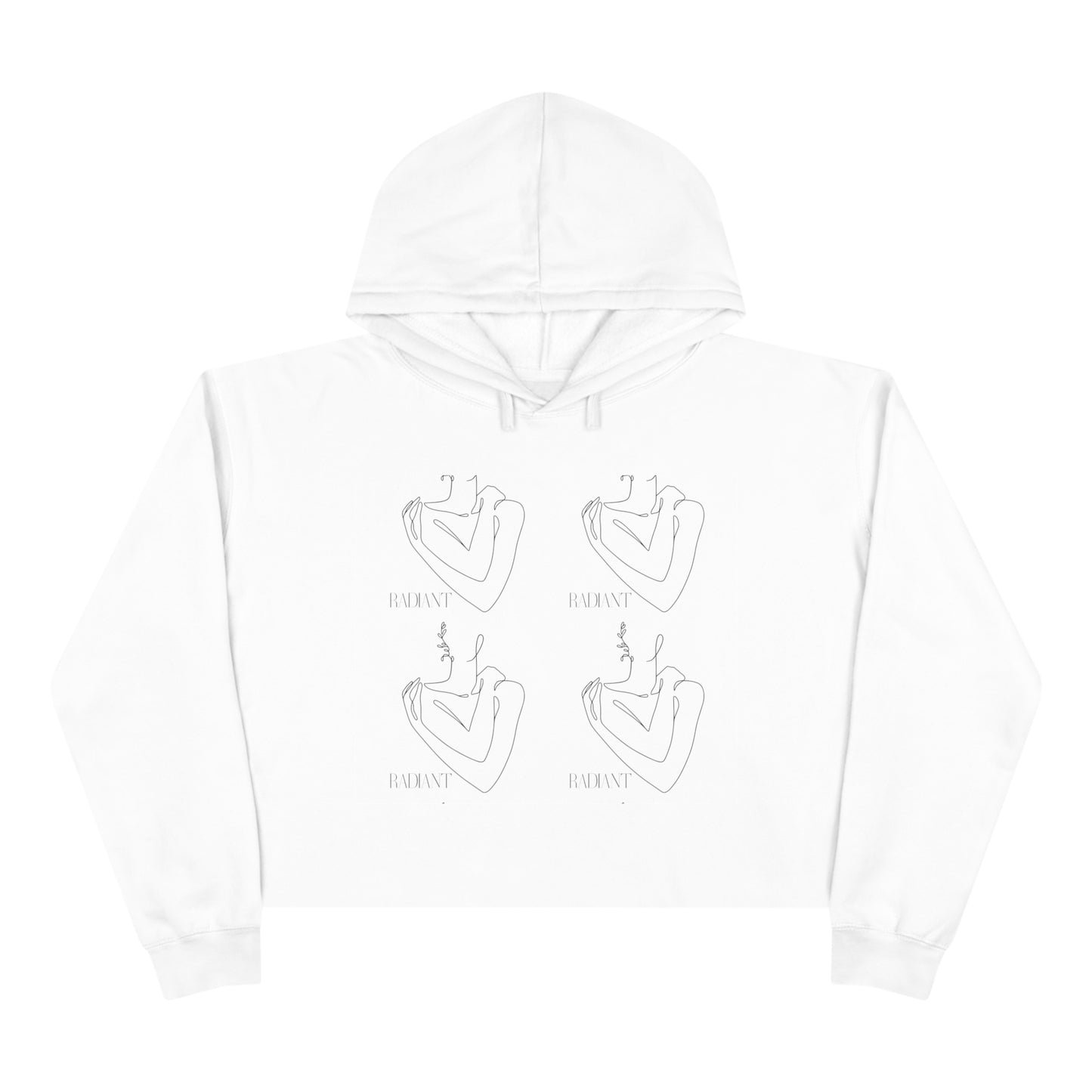 Radiant Silhouette Cropped Hoodie: Embrace Inner Beauty & Strength