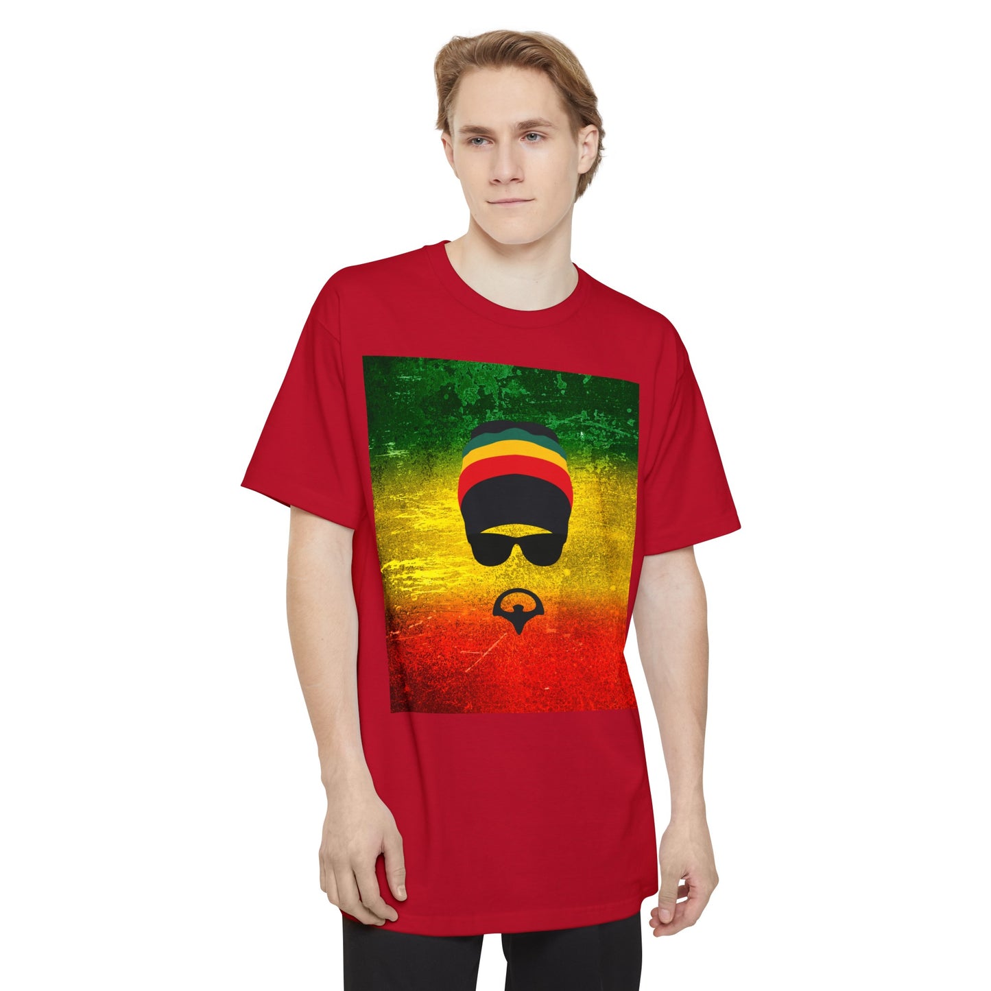 Unisex Tall Beefy-T® T-Shirt, Unique Rasta Design Tall T-Shirt