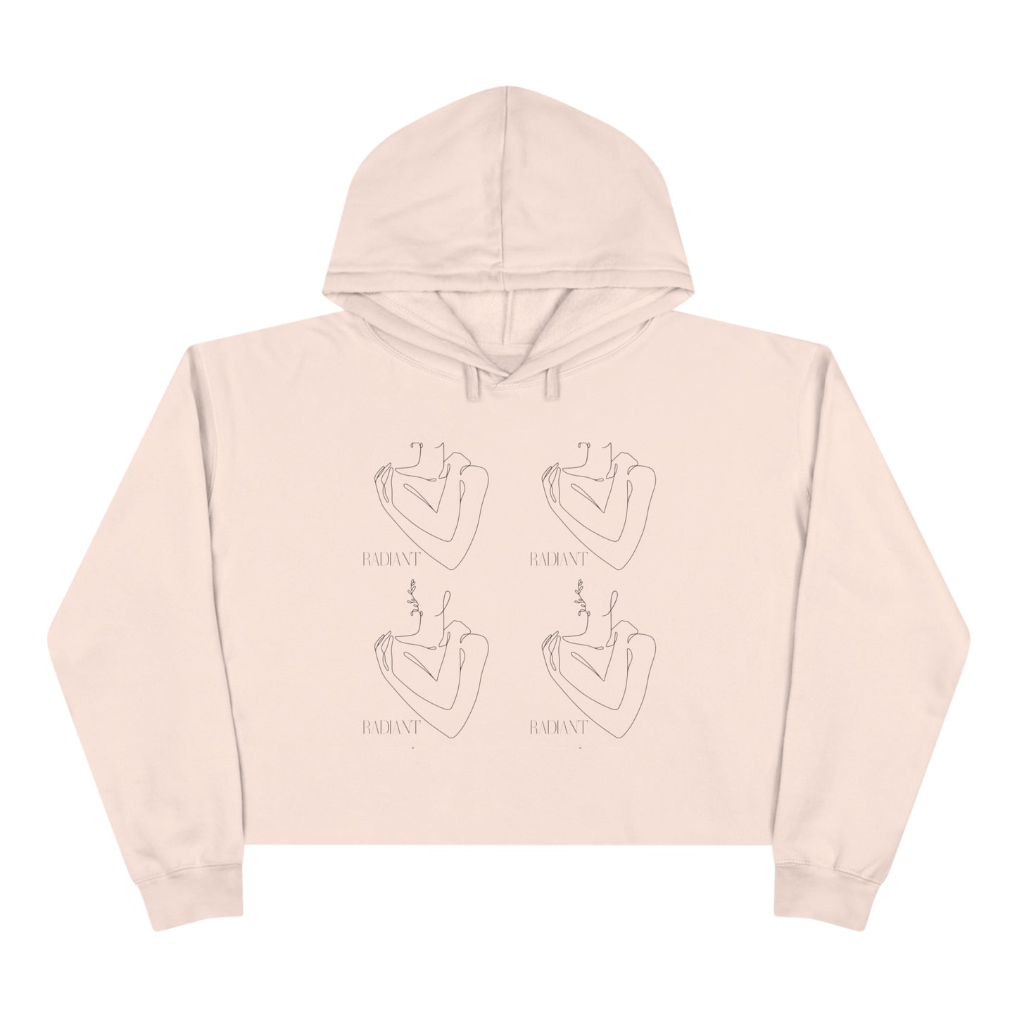 Radiant Silhouette Cropped Hoodie: Embrace Inner Beauty & Strength