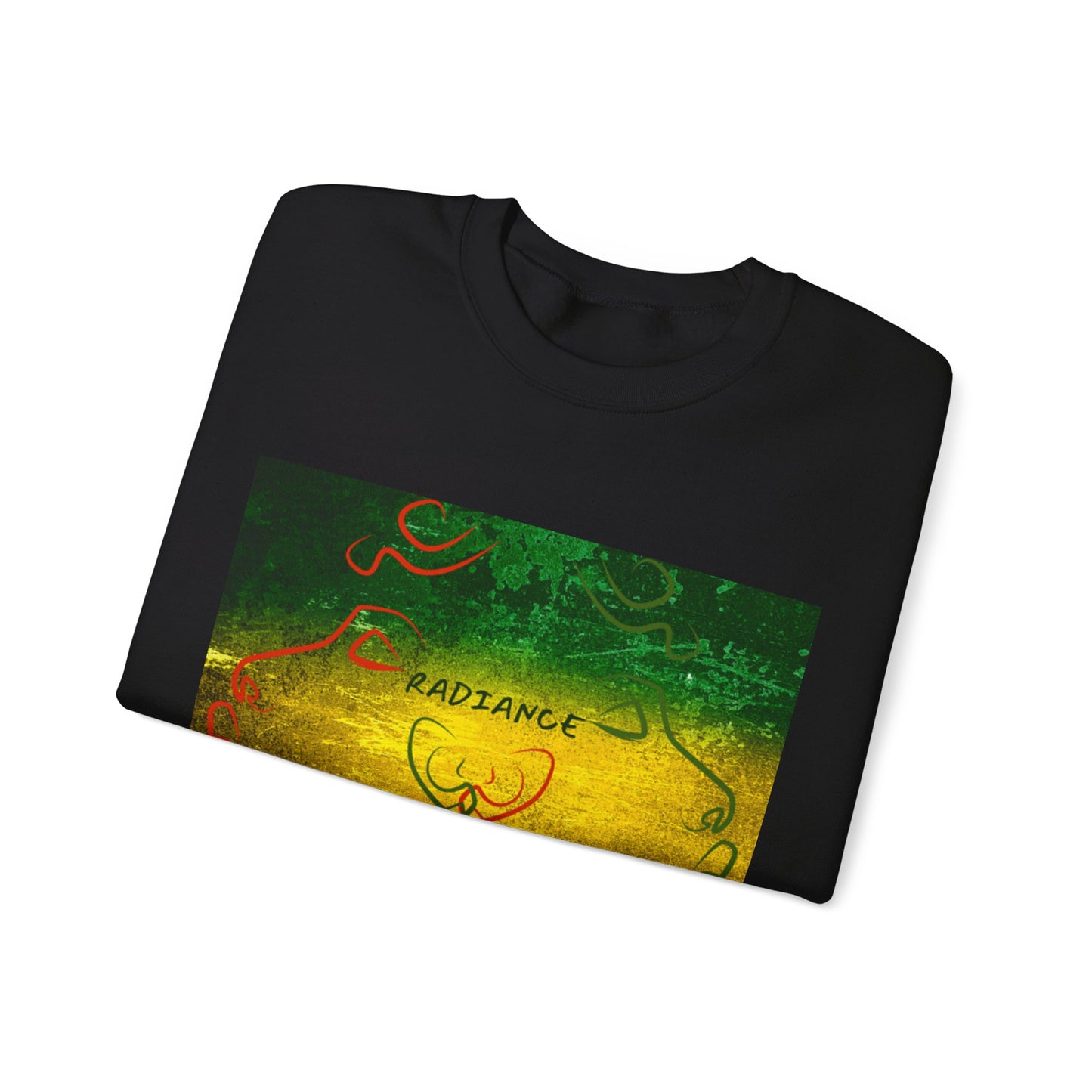 Unisex Heavy Blend Crewneck Sweatshirt, Jamaican Colors Sweatshirt, Rasta Colors Sweatshirt, Colorful Swetshirt