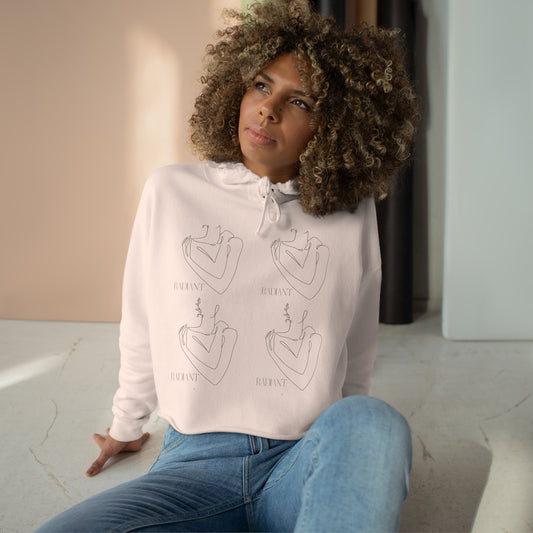 Radiant Silhouette Cropped Hoodie: Embrace Inner Beauty & Strength