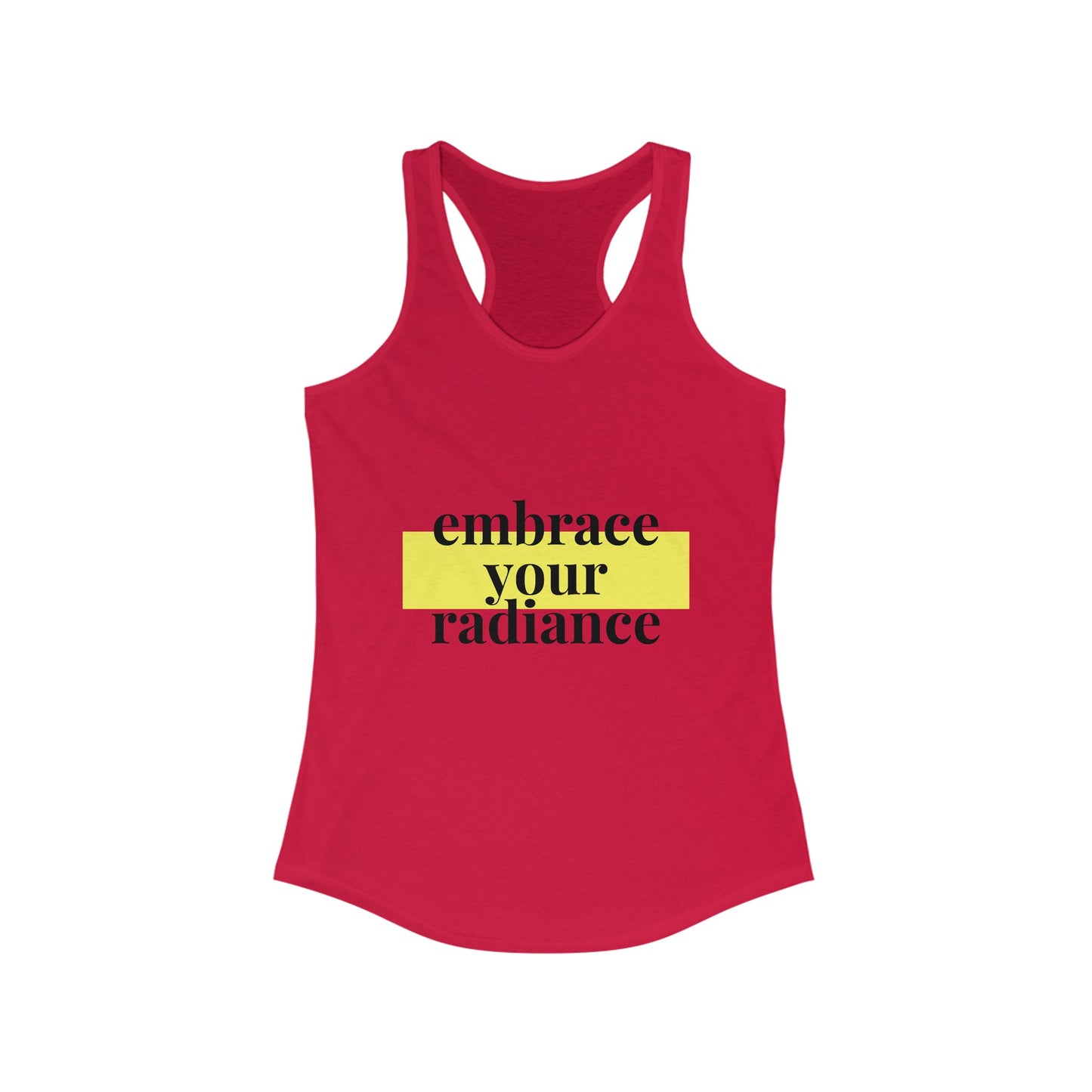 Women's Ideal Racerback Tank, Radiance Tank Top, Motivational Tank Top, Inspirational Tank, Glow up Tank, Colorful Tank Top