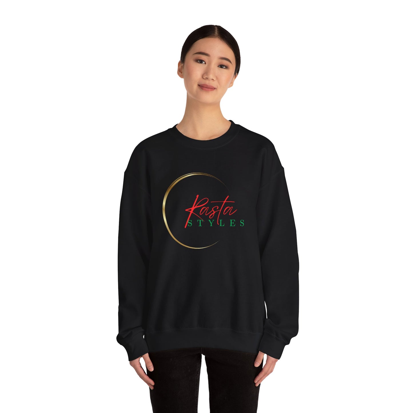 Unisex Heavy Blend Crewneck Sweatshirt, Jamaican Colors Sweatshirt, Rasta Colors Sweatshirt, Colorful Swetshirt