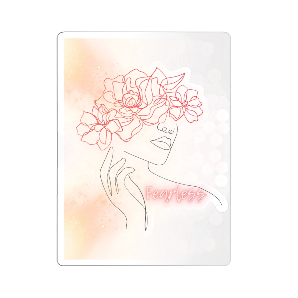 Floral Fearless Female Sticker