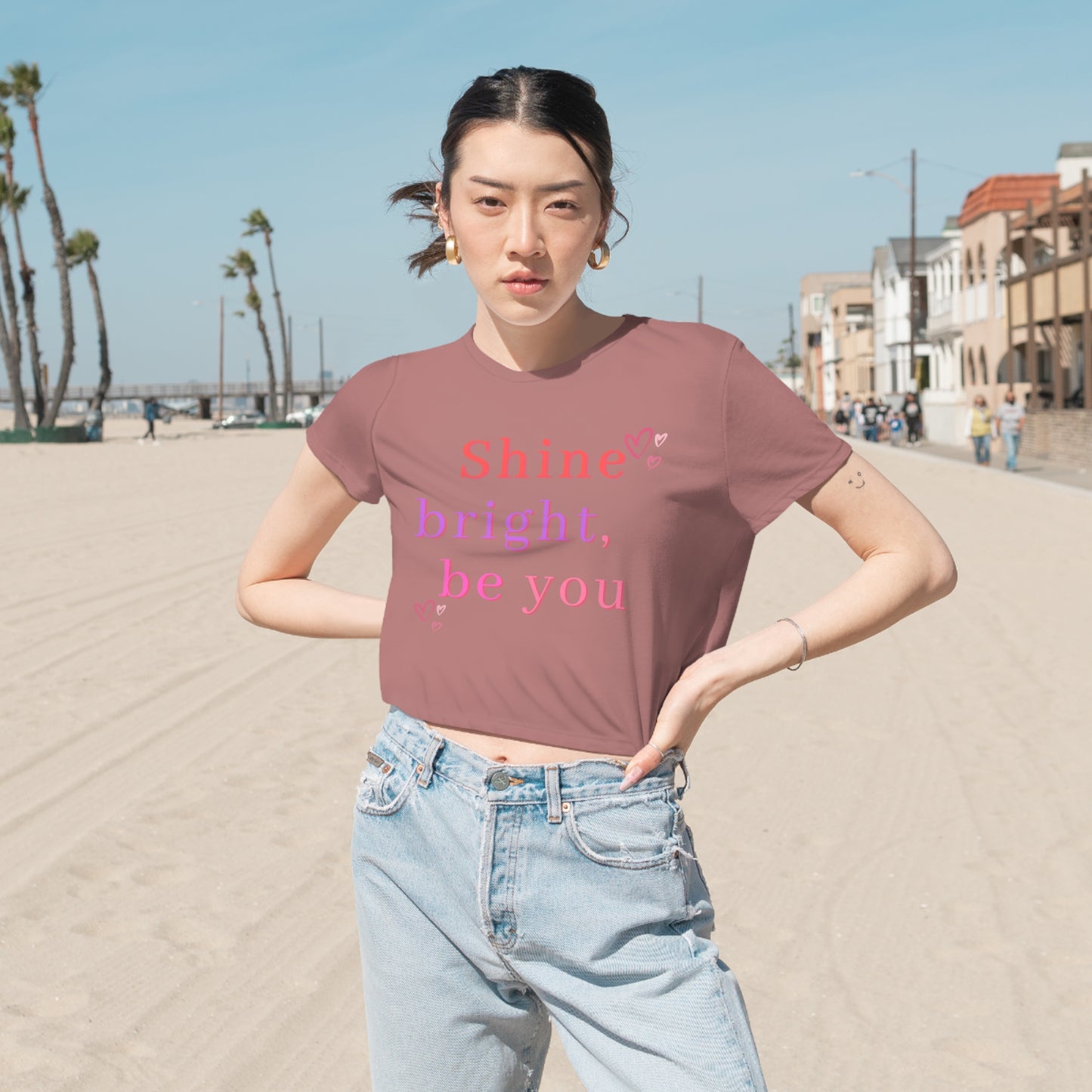 Shine Bright Be You Flowy Tee: Embrace Your Radiant Journey