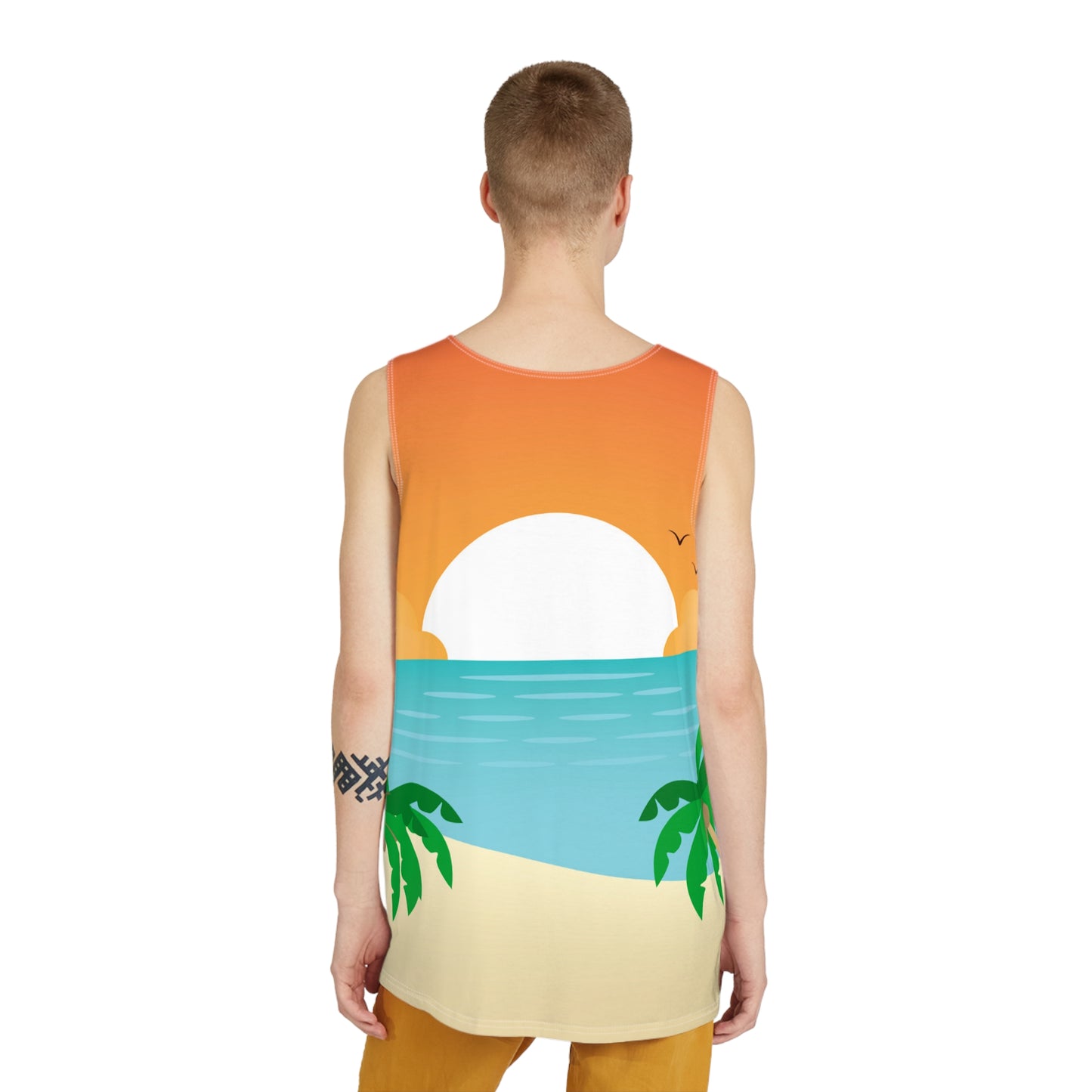 Men's Tank, Tropical Men's Tank, Goat Men's Tank, Beach Tank