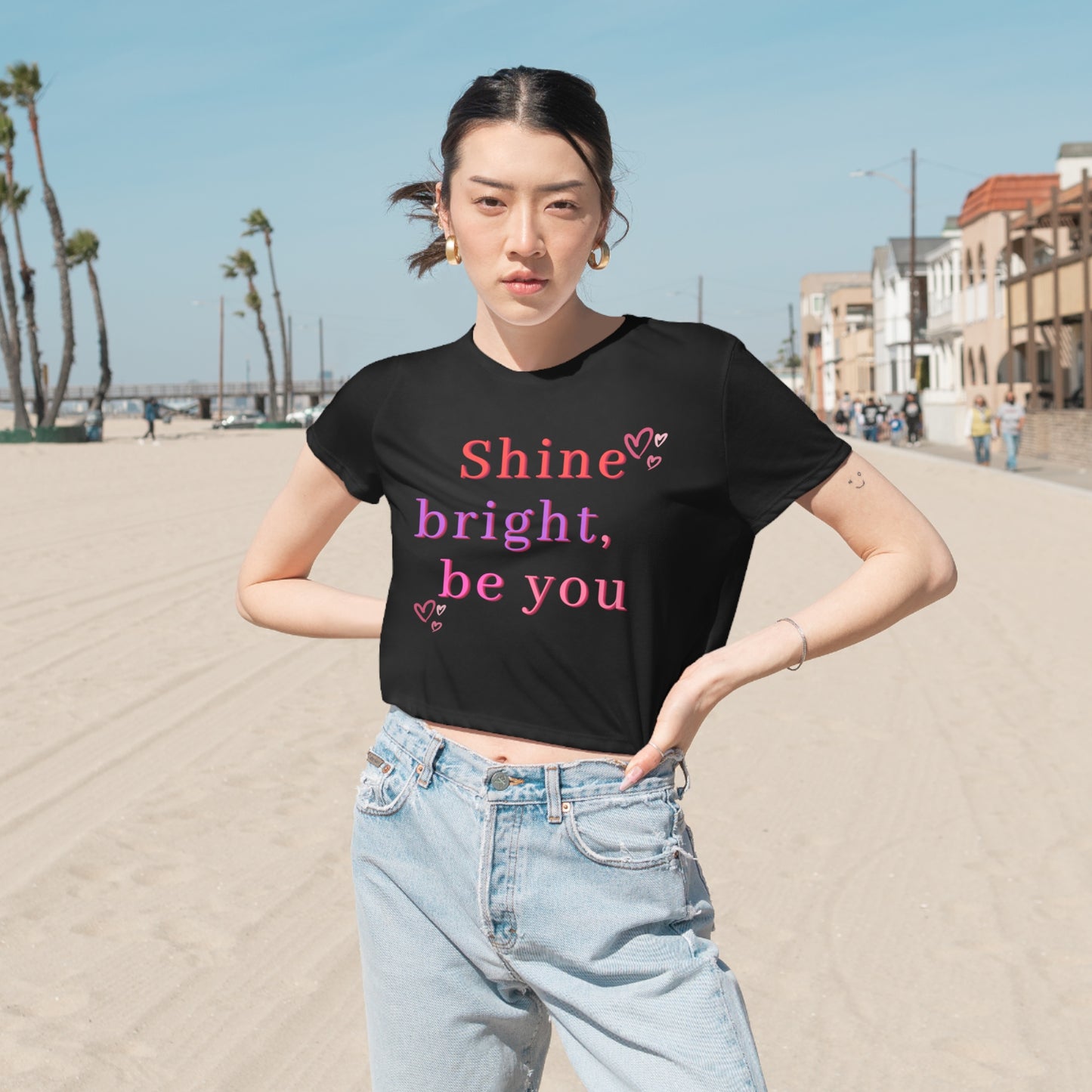 Shine Bright Be You Flowy Tee: Embrace Your Radiant Journey