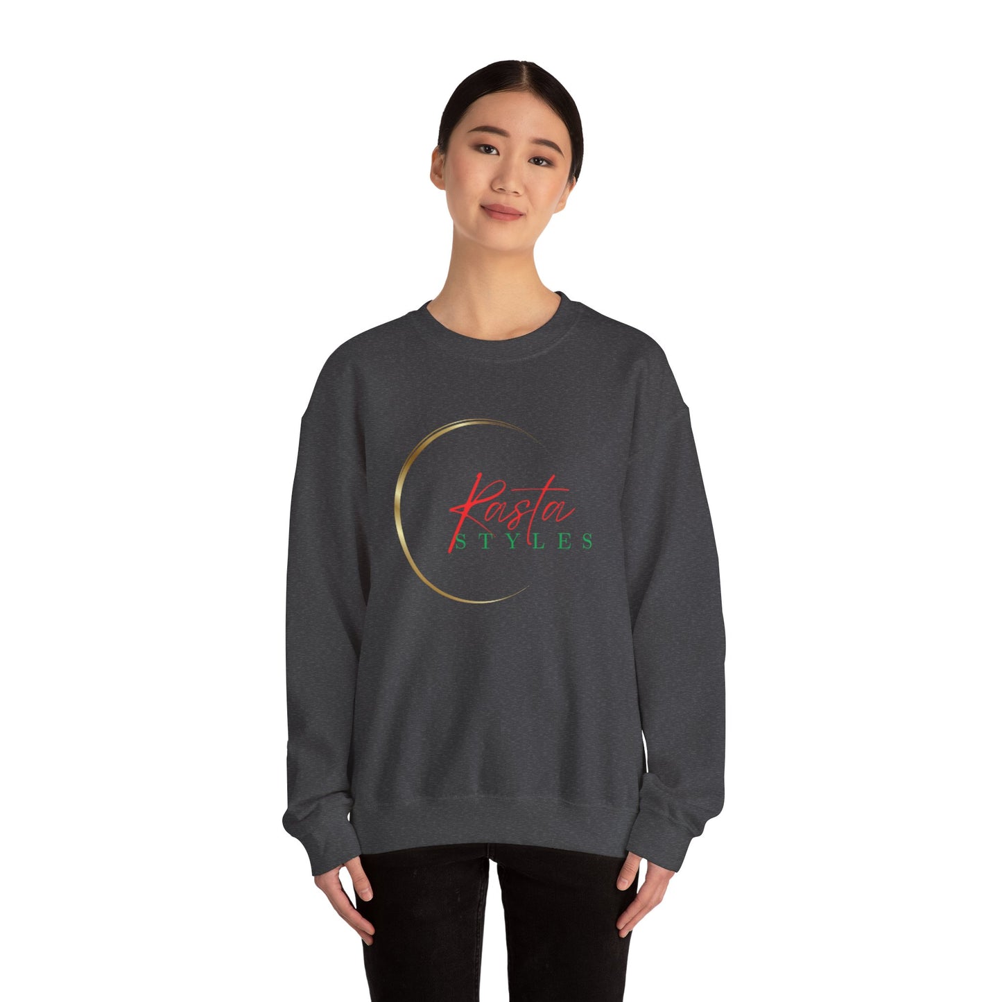 Unisex Heavy Blend Crewneck Sweatshirt, Jamaican Colors Sweatshirt, Rasta Colors Sweatshirt, Colorful Swetshirt