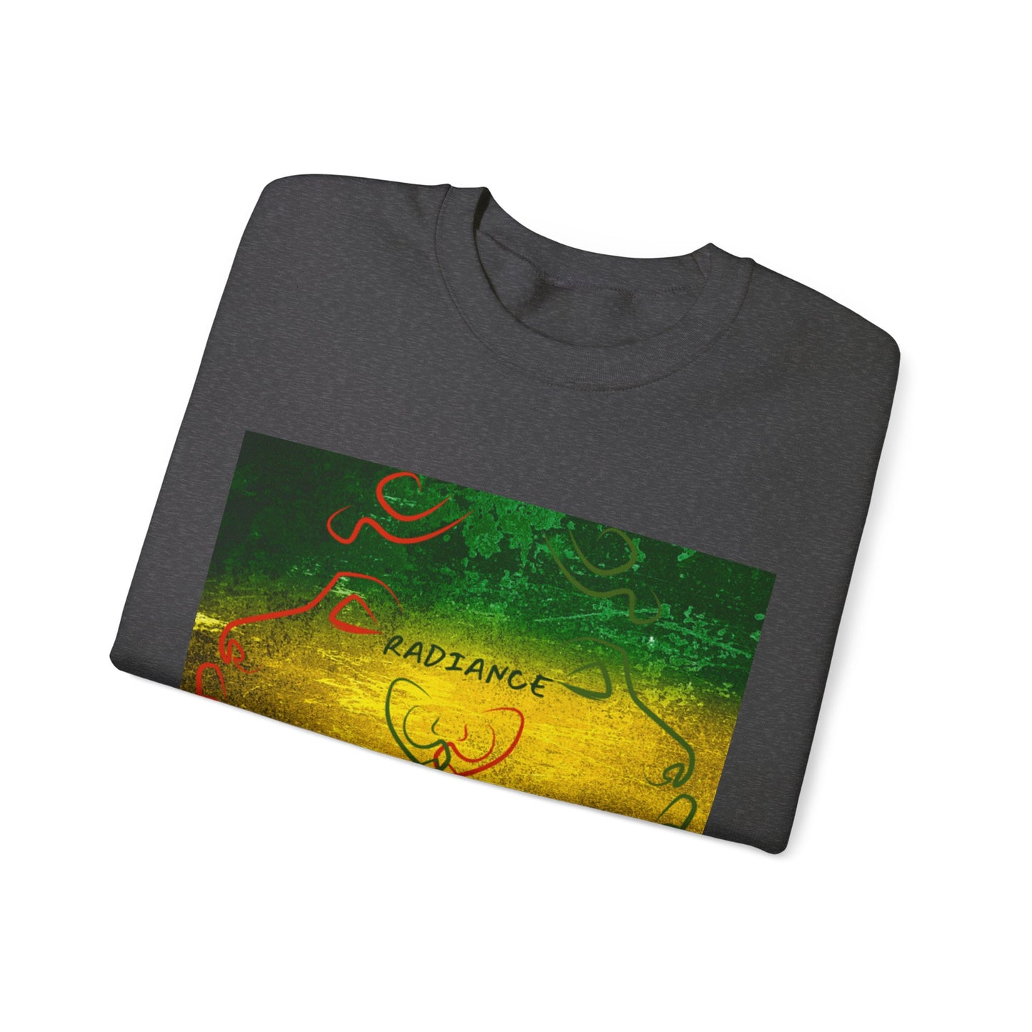 Unisex Heavy Blend Crewneck Sweatshirt, Jamaican Colors Sweatshirt, Rasta Colors Sweatshirt, Colorful Swetshirt