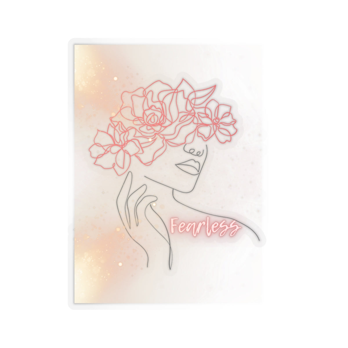 Floral Fearless Female Sticker