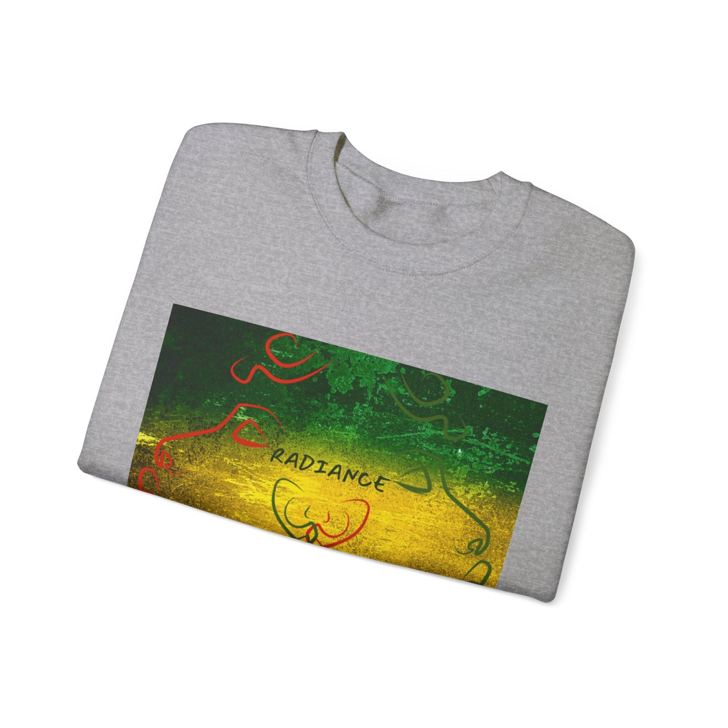 Unisex Heavy Blend Crewneck Sweatshirt, Jamaican Colors Sweatshirt, Rasta Colors Sweatshirt, Colorful Swetshirt