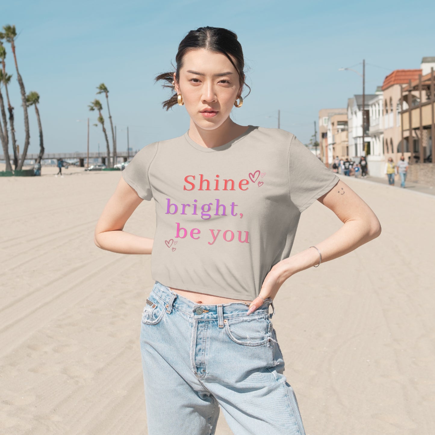 Shine Bright Be You Flowy Tee: Embrace Your Radiant Journey