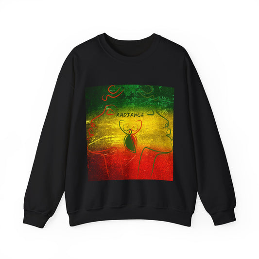 Unisex Heavy Blend Crewneck Sweatshirt, Jamaican Colors Sweatshirt, Rasta Colors Sweatshirt, Colorful Swetshirt