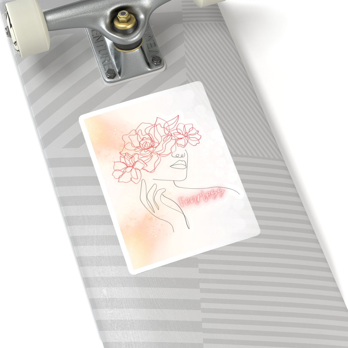 Floral Fearless Female Sticker