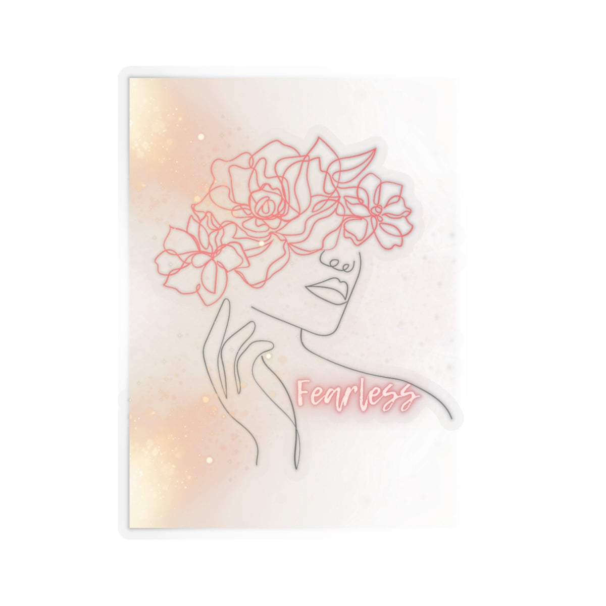 Floral Fearless Female Sticker