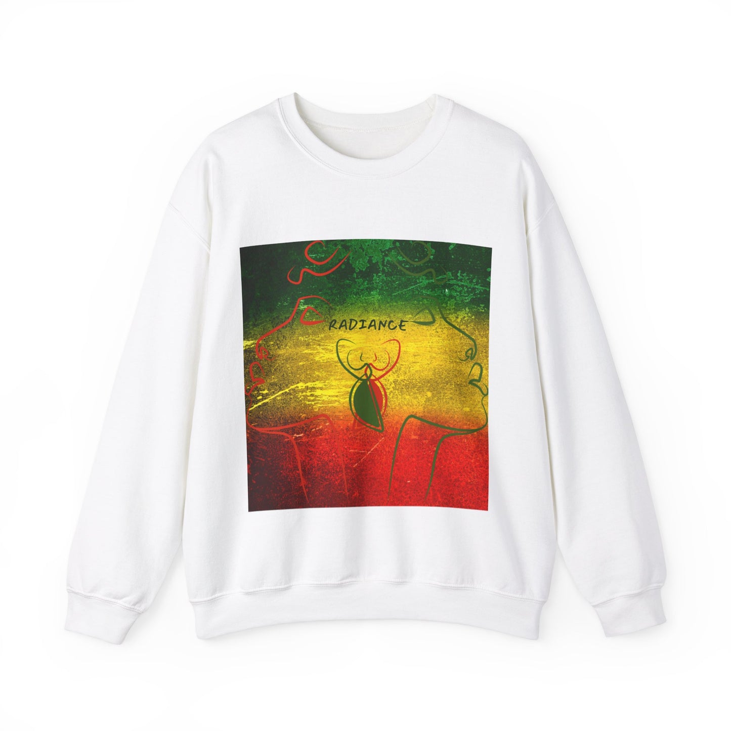 Unisex Heavy Blend Crewneck Sweatshirt, Jamaican Colors Sweatshirt, Rasta Colors Sweatshirt, Colorful Swetshirt