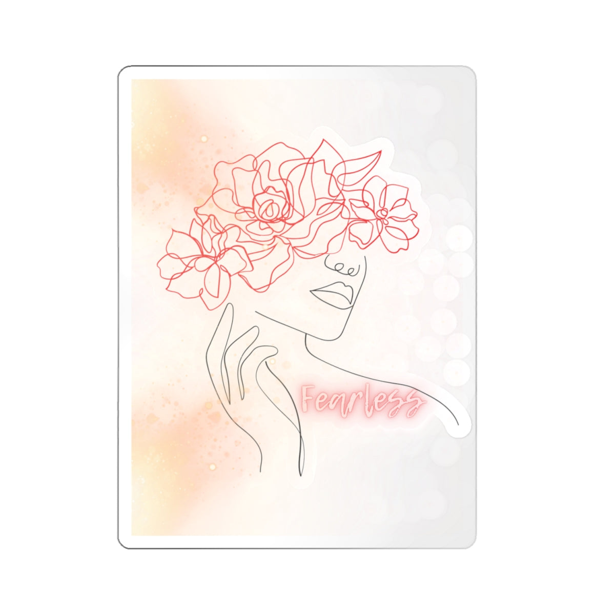Floral Fearless Female Sticker