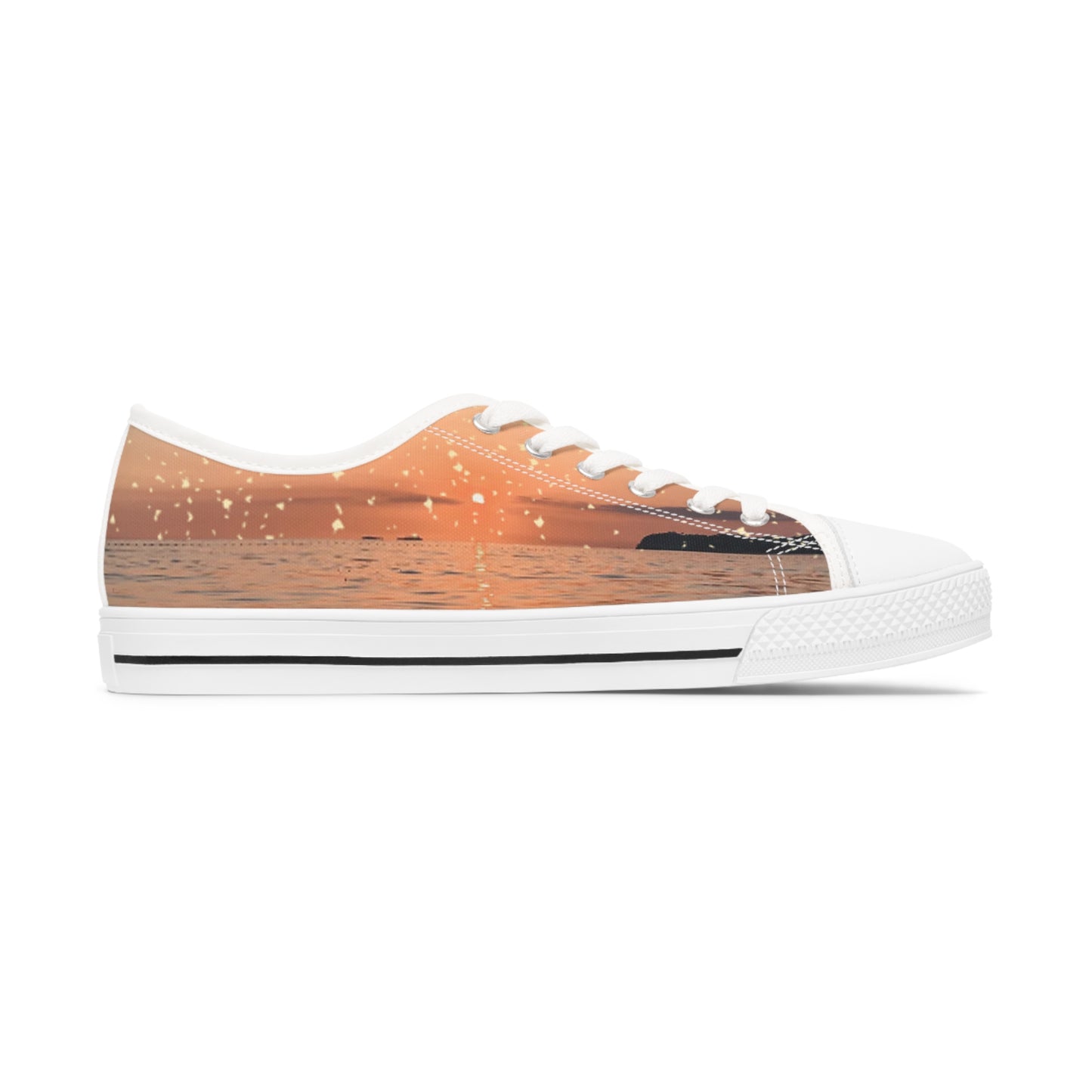 Radiant Shoreline Women's Low Top Sneakers: Walk Your Radiant Path