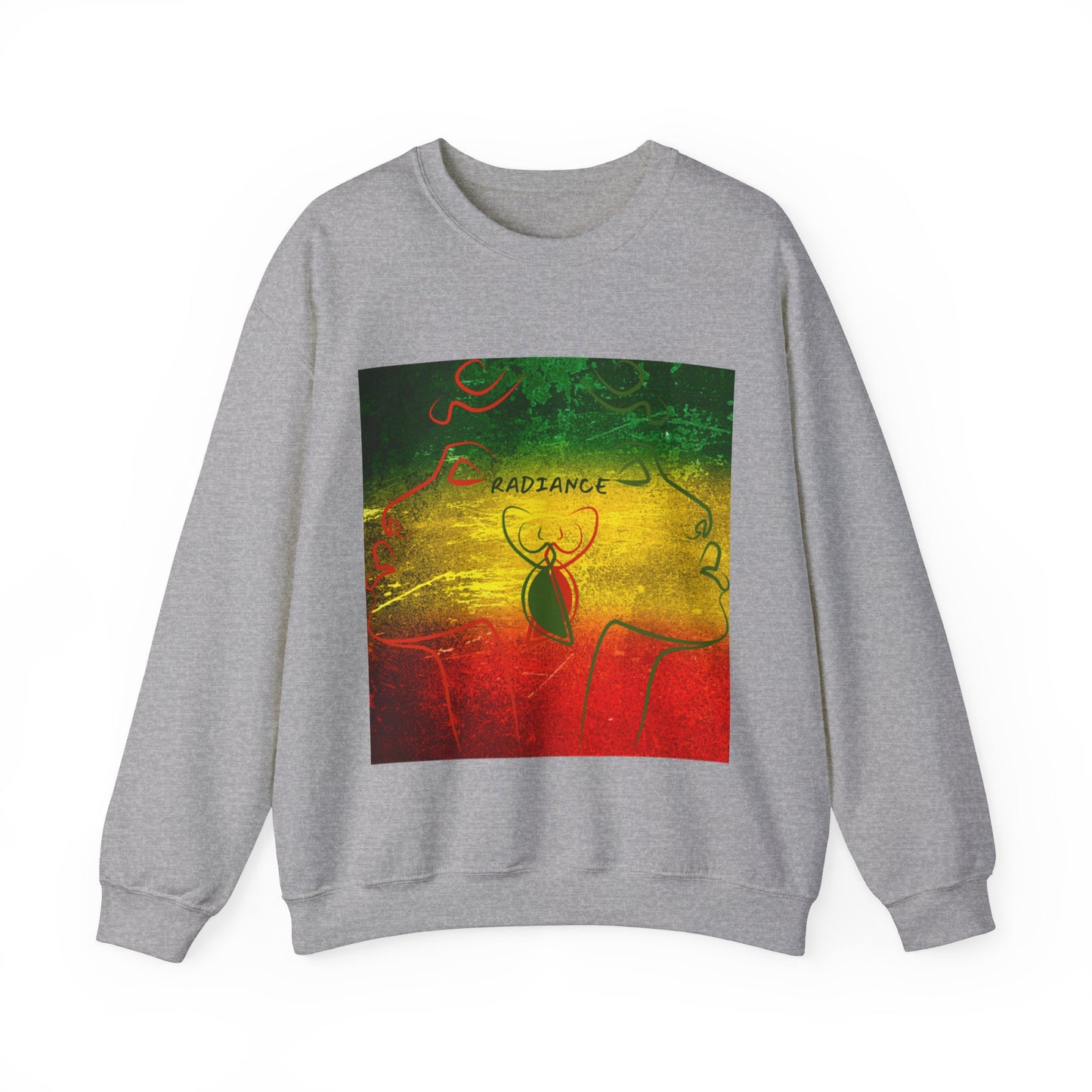 Unisex Heavy Blend Crewneck Sweatshirt, Jamaican Colors Sweatshirt, Rasta Colors Sweatshirt, Colorful Swetshirt