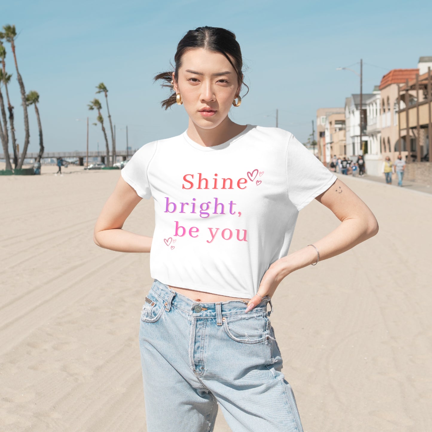Shine Bright Be You Flowy Tee: Embrace Your Radiant Journey