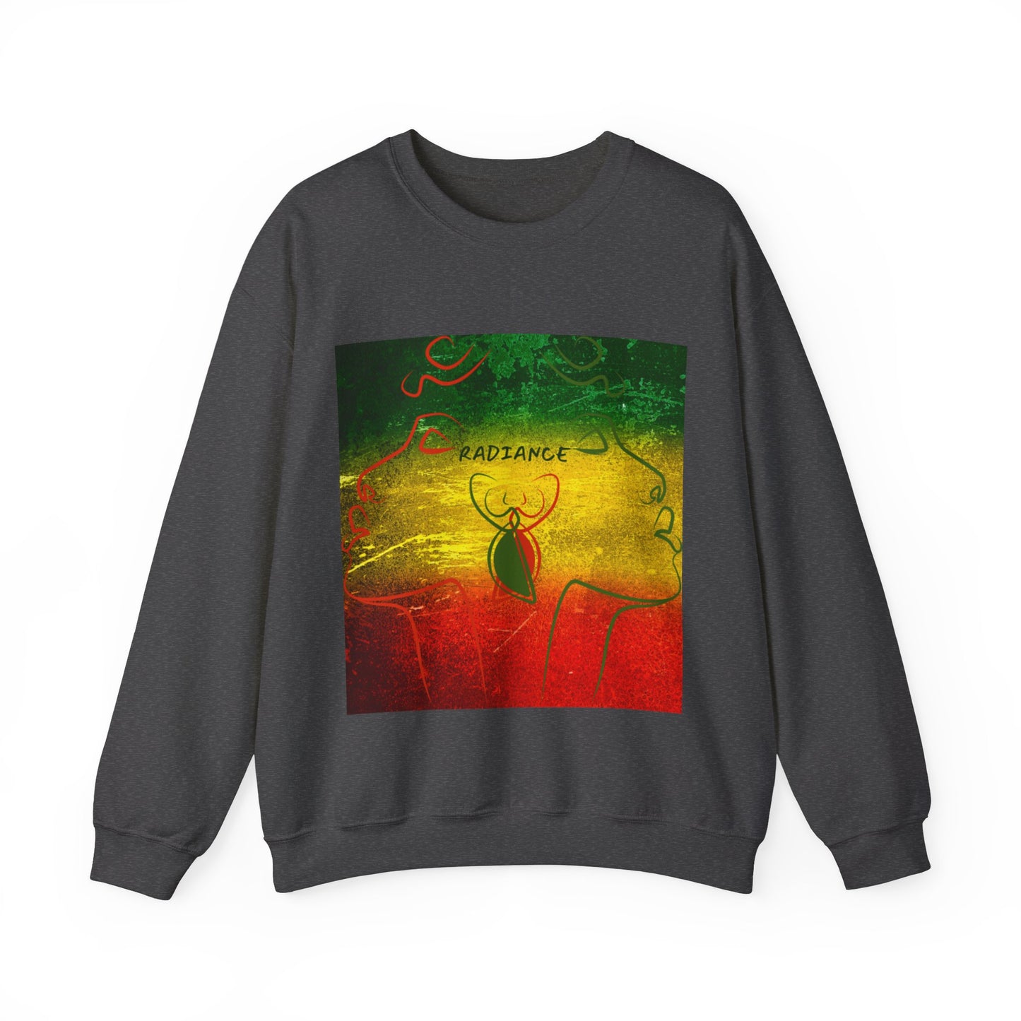 Unisex Heavy Blend Crewneck Sweatshirt, Jamaican Colors Sweatshirt, Rasta Colors Sweatshirt, Colorful Swetshirt